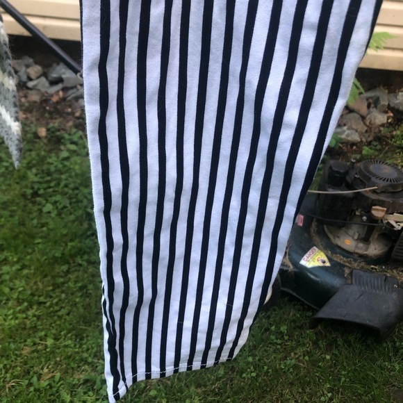 Tapered ankle pin striped cotton pants size  11 Low Waisted - Picture 6 of 7